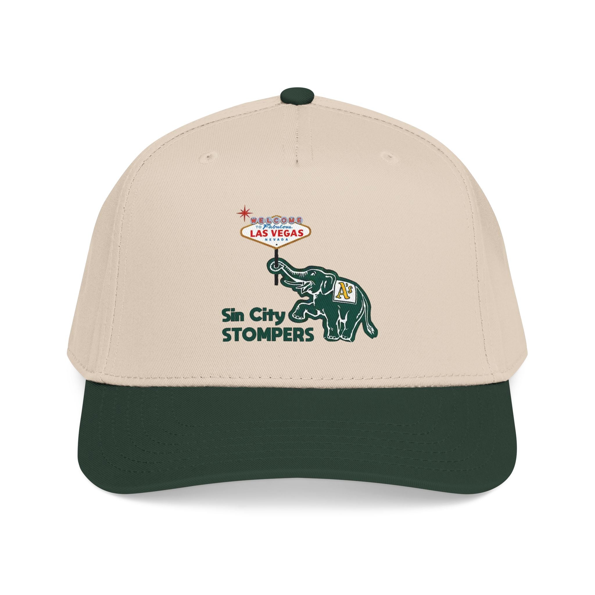 Elephant Vegas Sign Baseball Cap. Color options