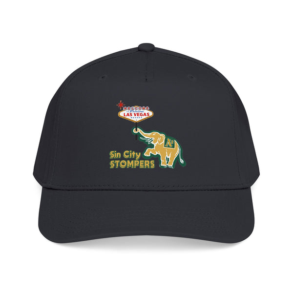 Elephant Vegas Sign Baseball Cap. Black, Alt Logo