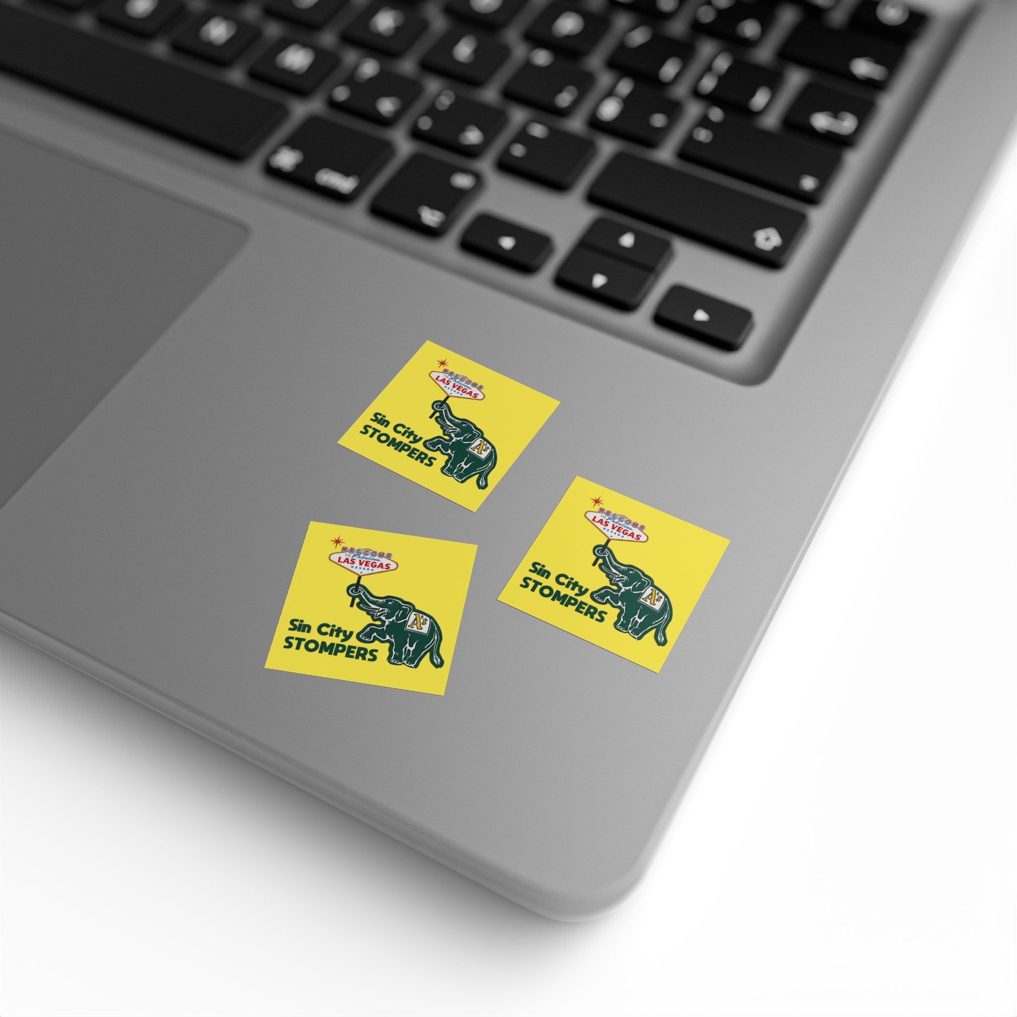 Square Sticker Roll — "Sin City Stompers" Las Vegas Elephant Label
