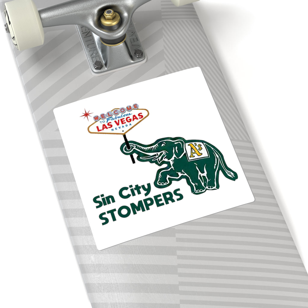 Sin City Stompers Las Vegas Elephant Square Sticker