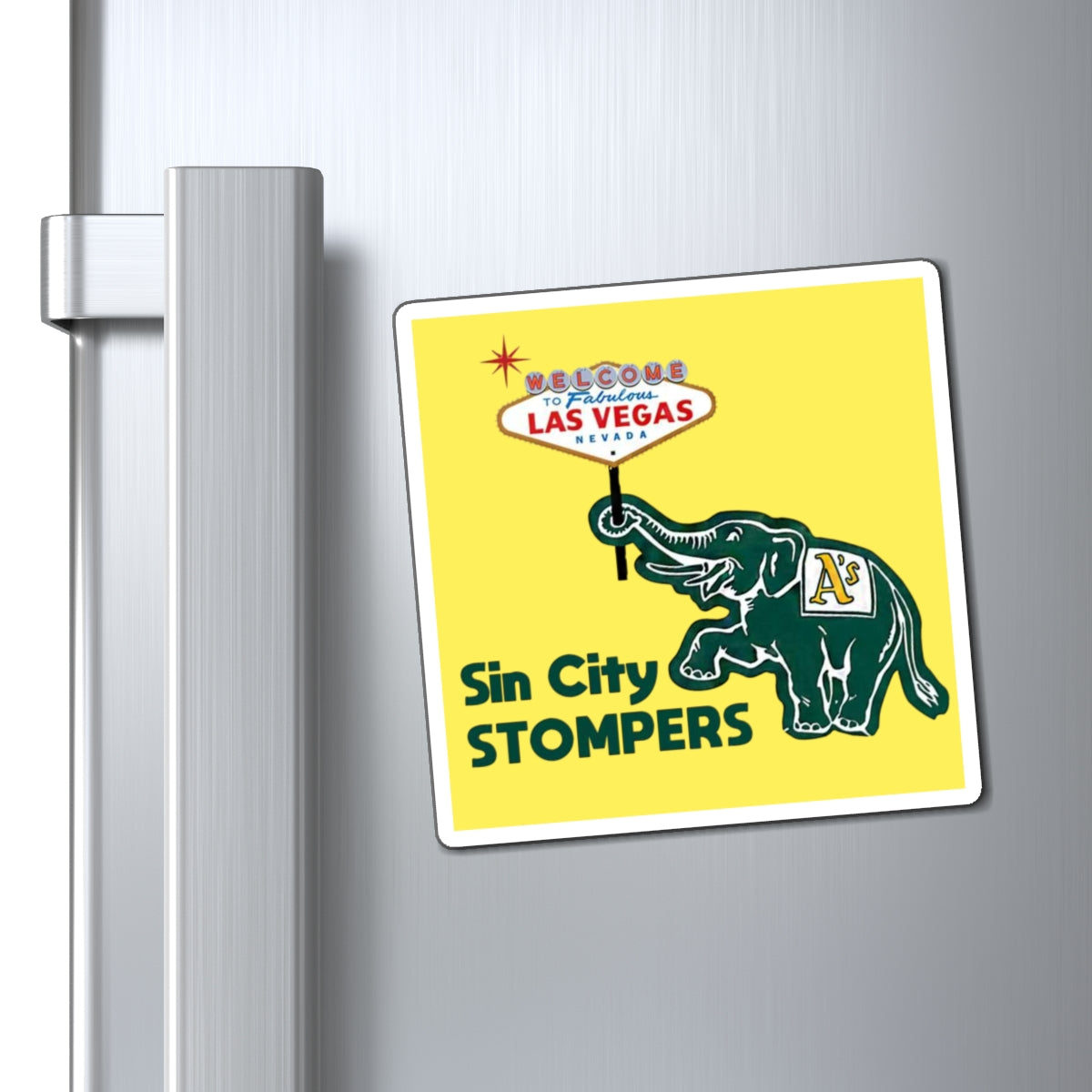 Sin City Stompers Las Vegas Elephant Magnet Gold