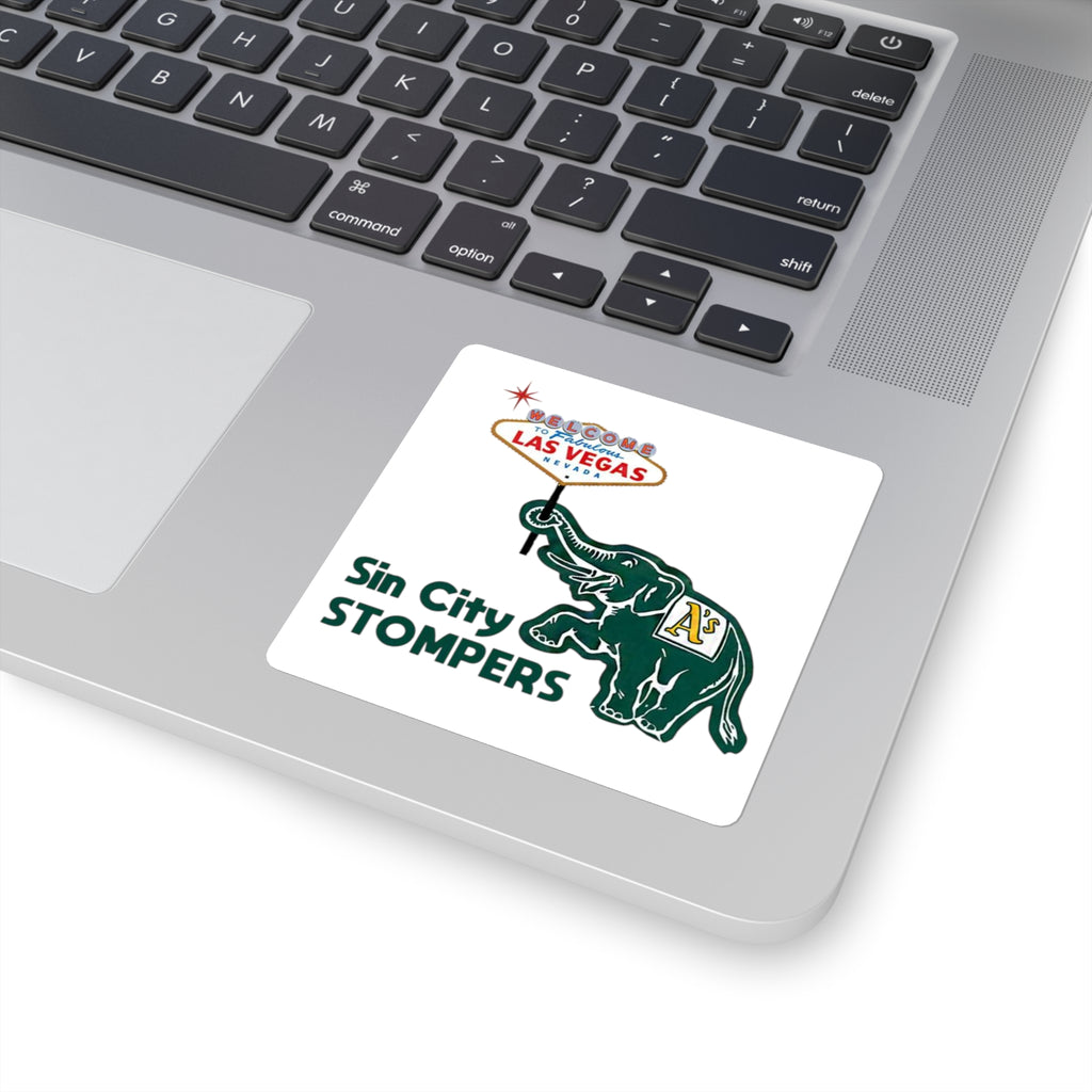 Sin City Stompers Las Vegas Elephant Square Sticker