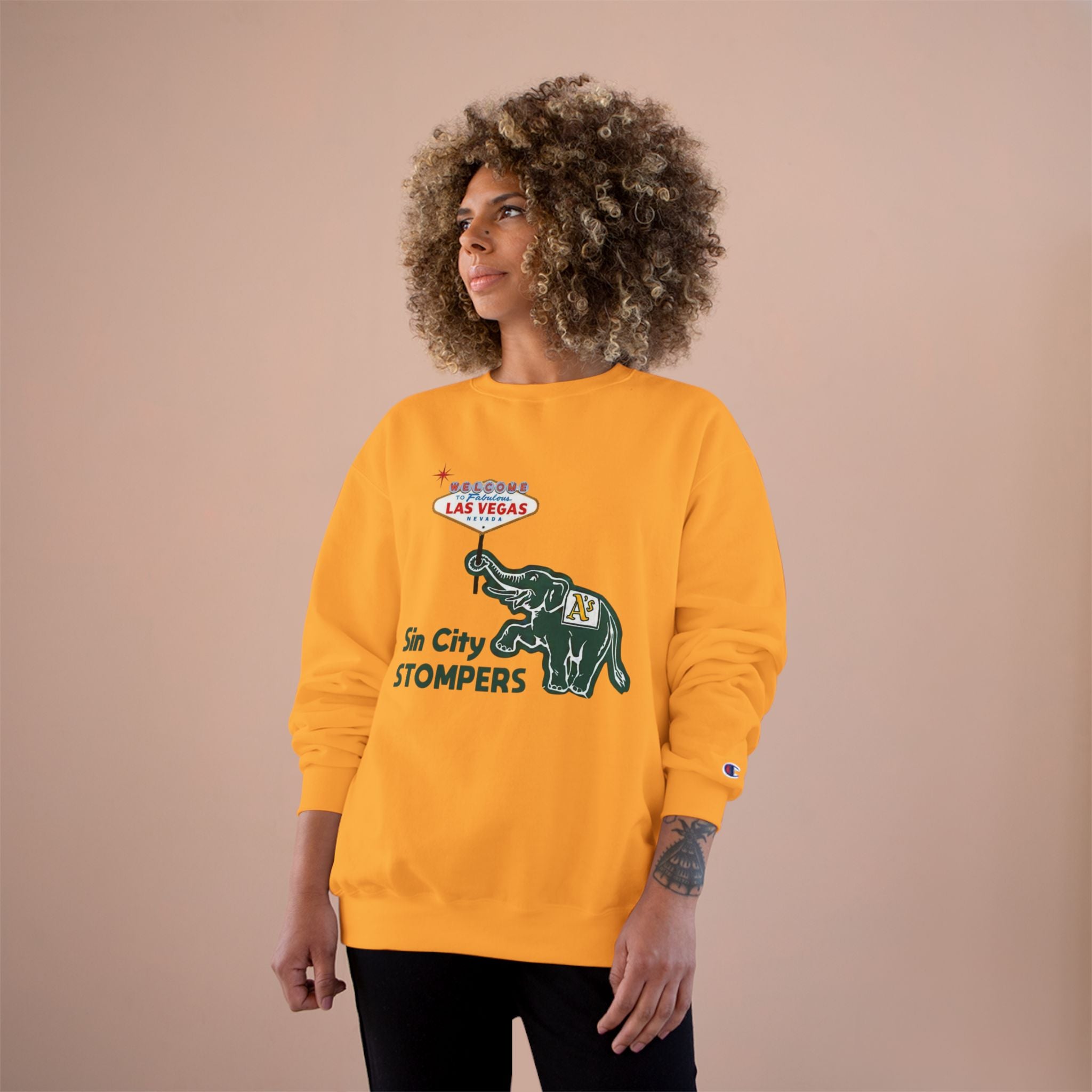 Sin City Stompers Las Vegas Sweatshirt by Champion — Vintage Elephant Crewneck