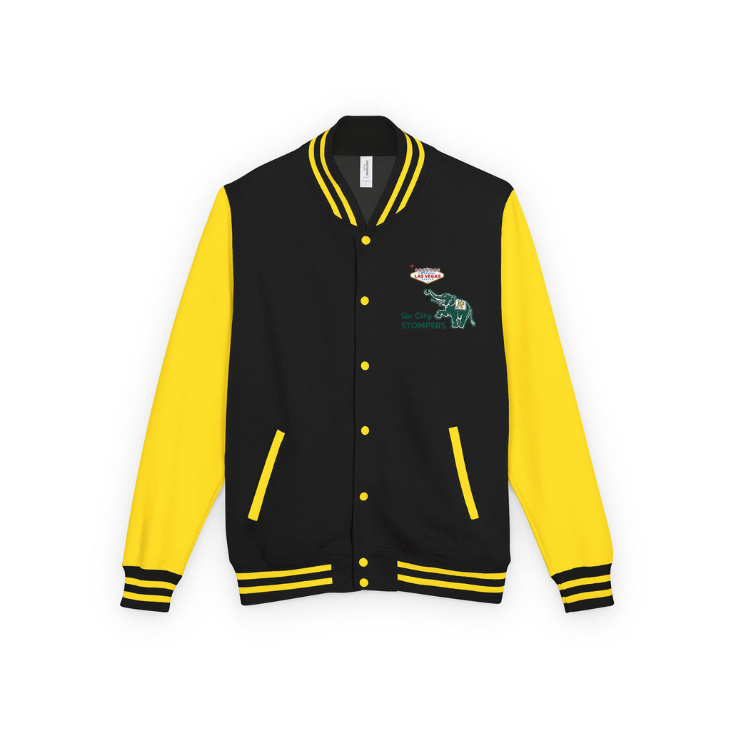 Sin City Stompers Letterman Jacket — Retro Black / Gold